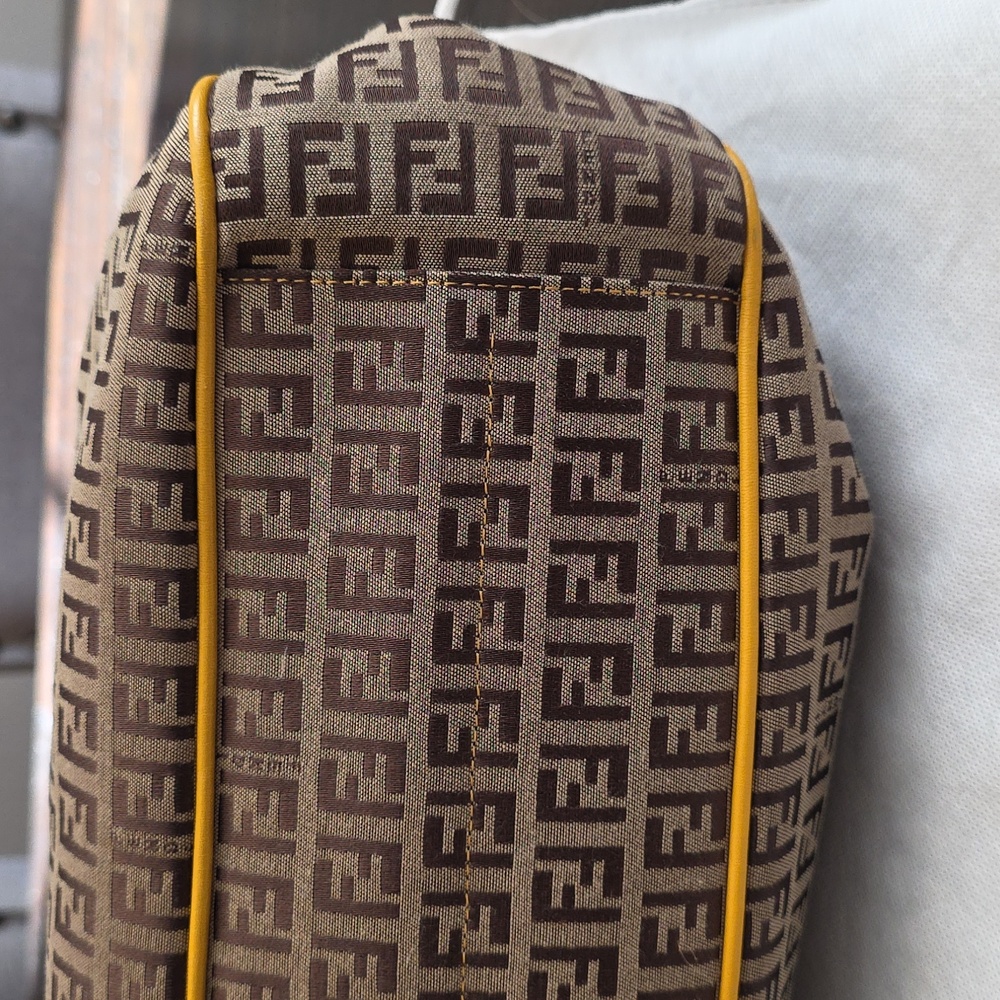 Fendi Leather-Trimmed Zucchino Hobo - Picture 2 of 5